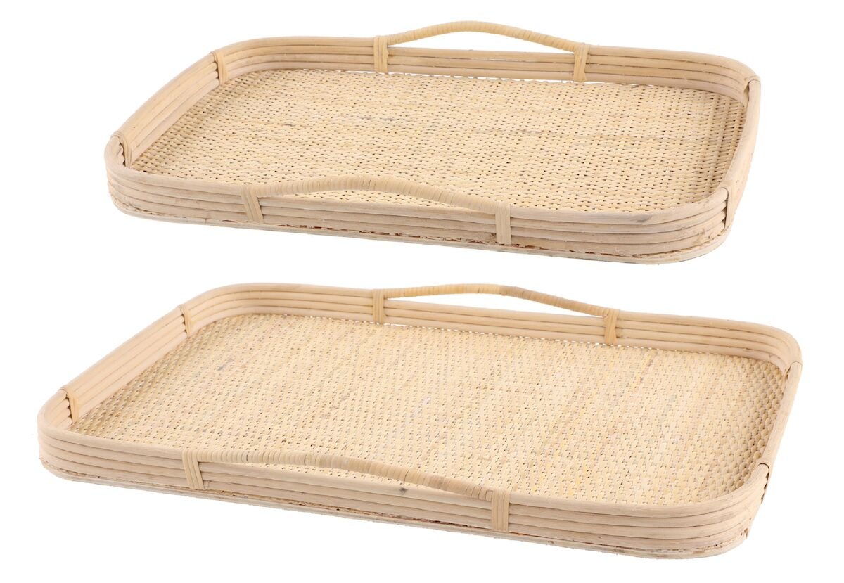 4Living Dreamy tarjotin suorakaide 2 kpl luonnonväri