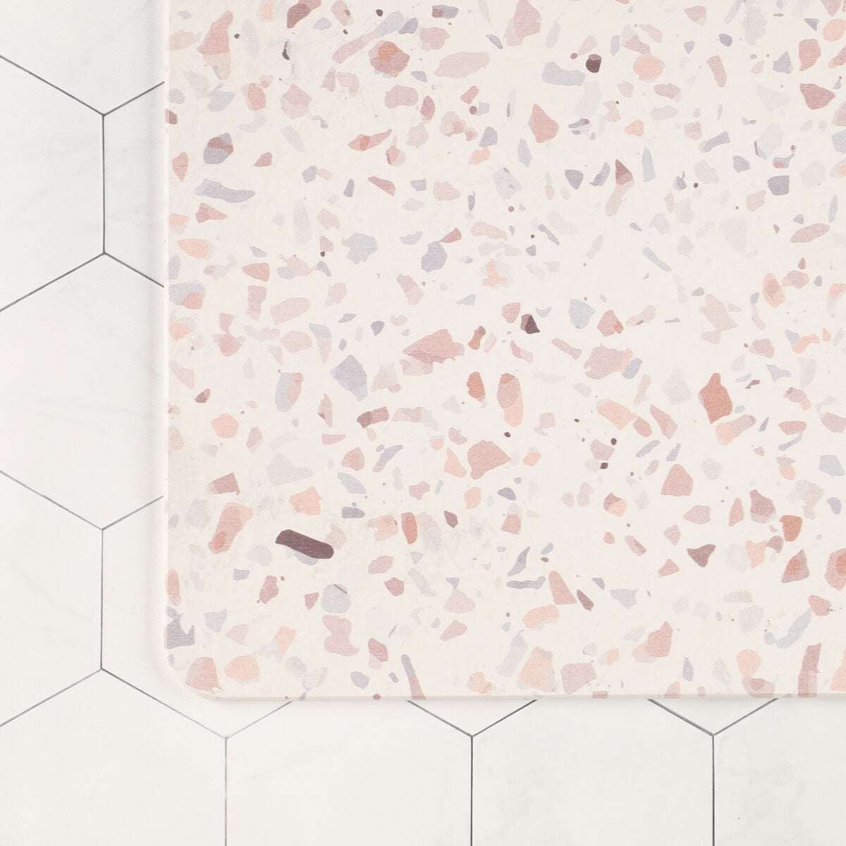 4Living Diatomite kylpyhuonematto 39x60 cm valkoinen/beige