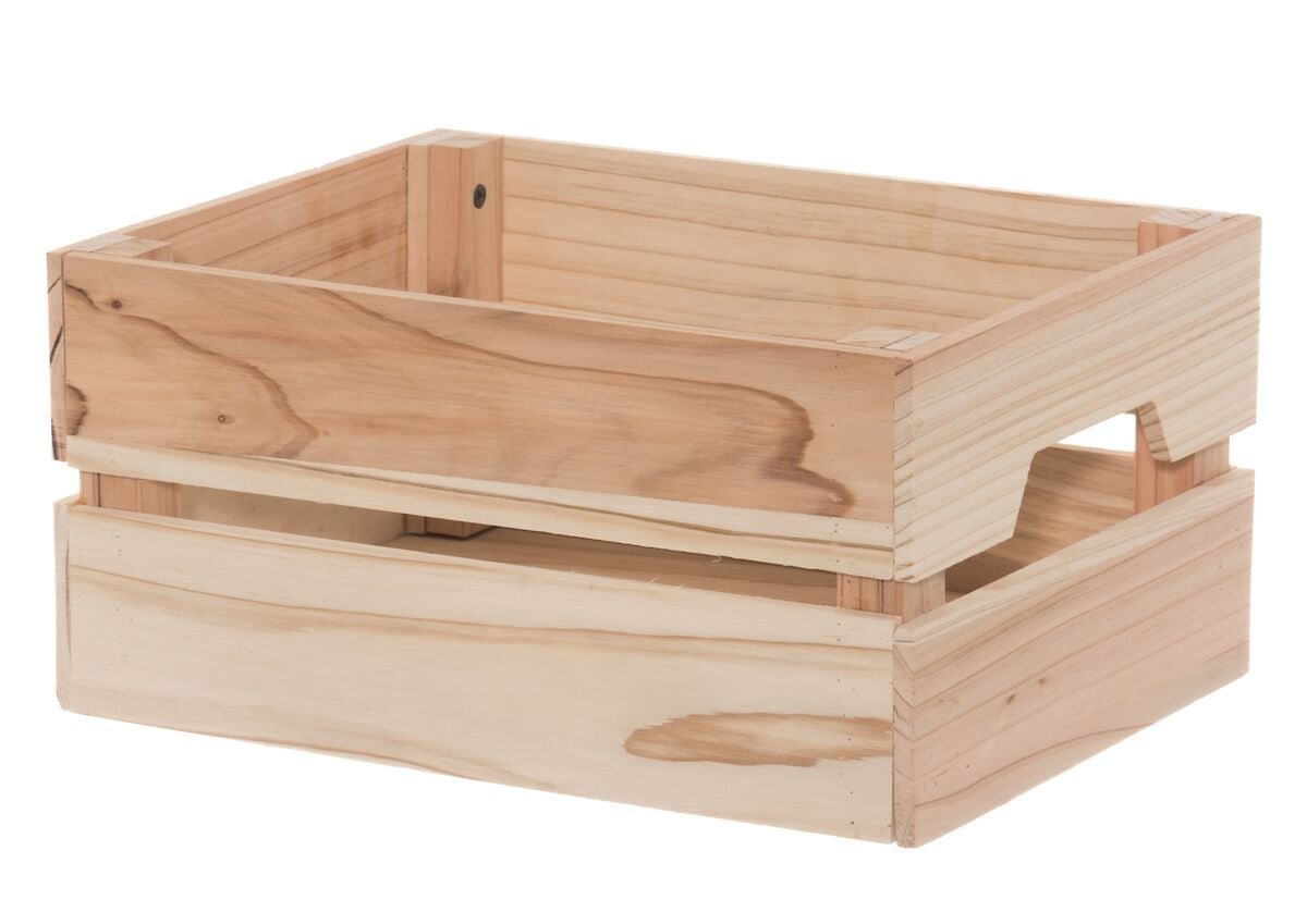 4Living koottava puulaatikko 31x23x15 cm puuvalmis