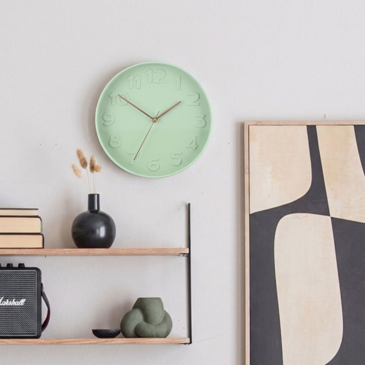 4Living Taranto seinäkello mintunvihreä 30 cm