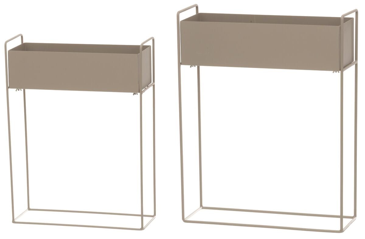 4living kukkalaatikot suorakaide 2 kpl beige