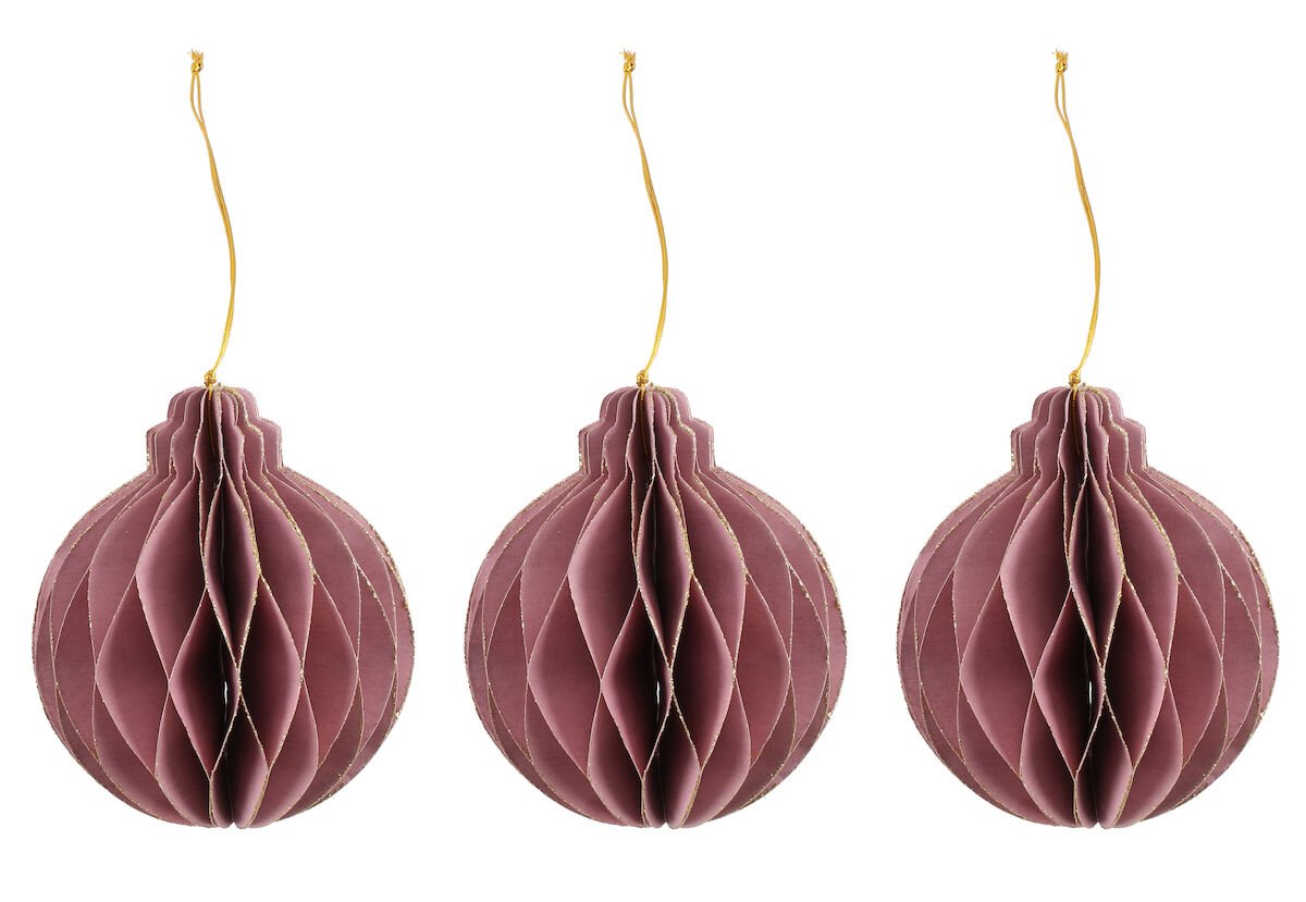 Paperipallot 3kpl 10 cm vanha roosa