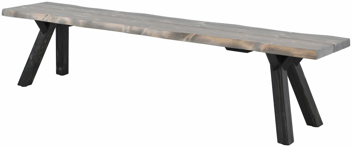 Lana penkki 200 cm savunharmaa/musta