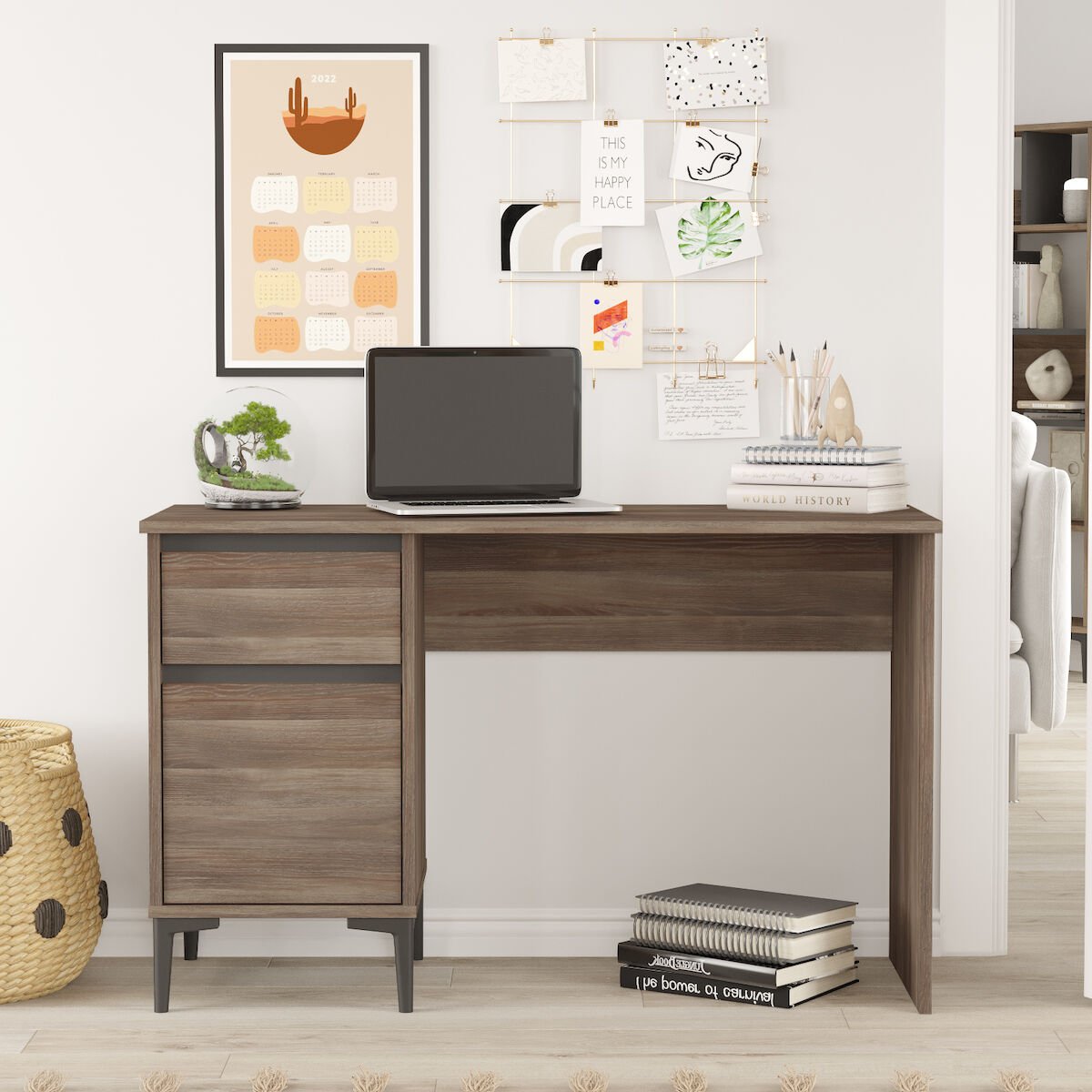 Vivano Arena työpöytä 120x45 cm ruskea