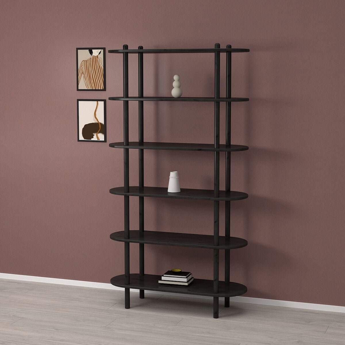 Askel avohylly 100x35x185 cm hiili