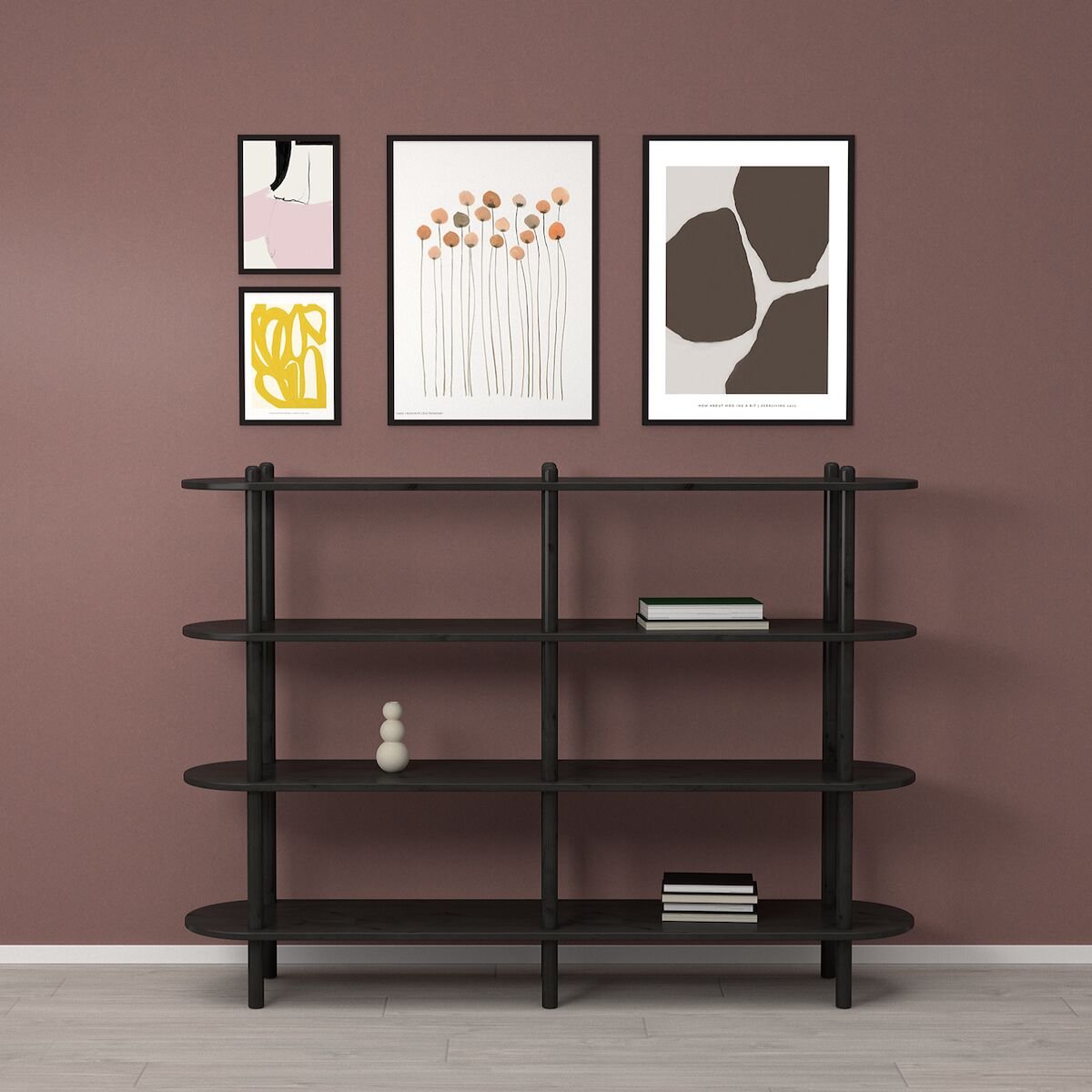 Askel avohylly 165x35x119 cm hiili