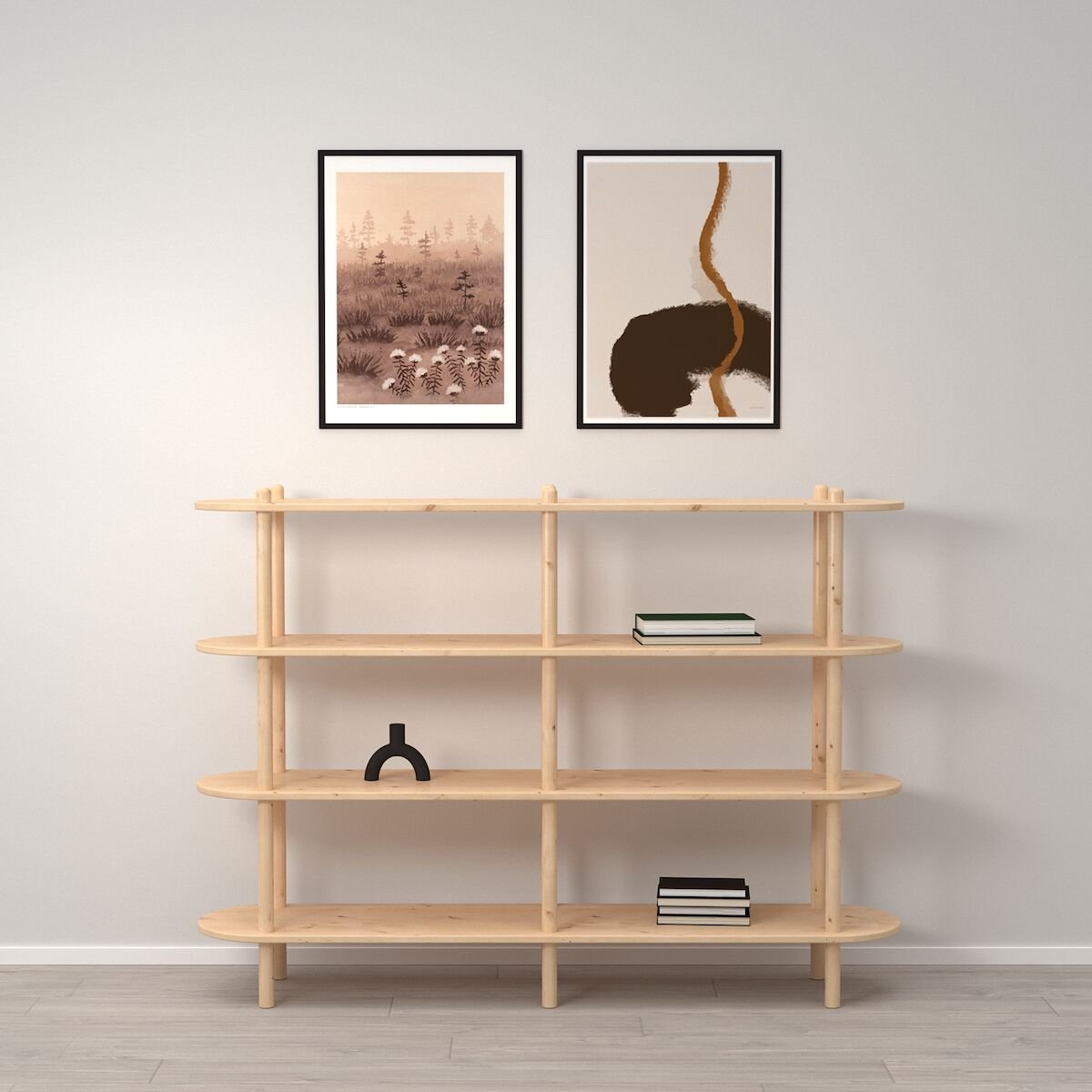 Askel avohylly 165x35x119 cm puuvalmis