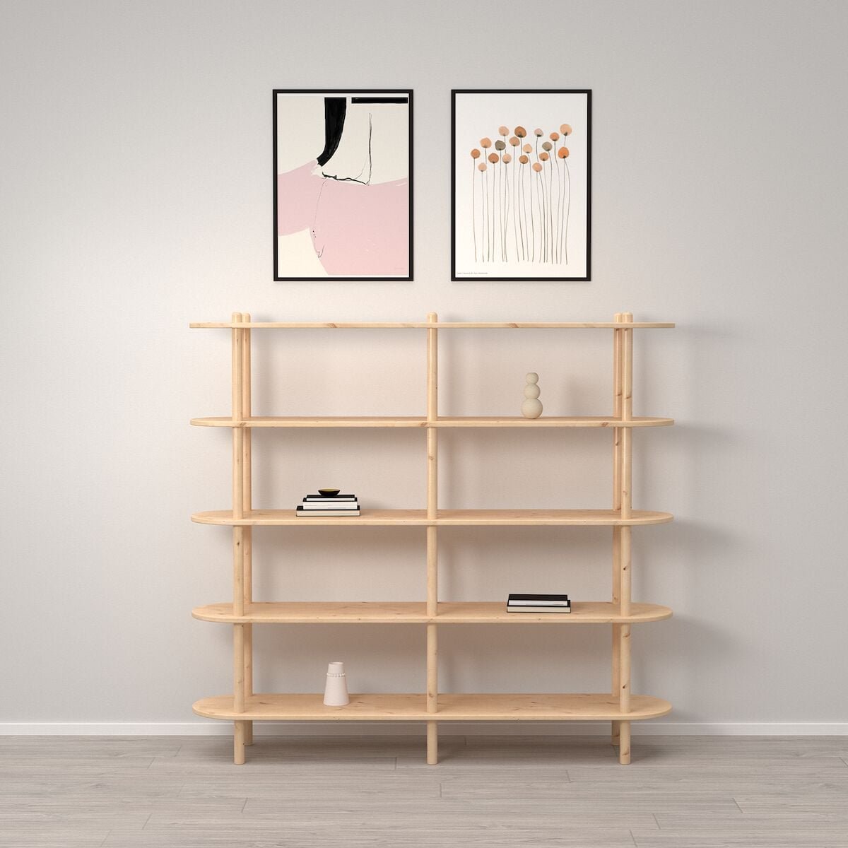 Askel avohylly 165x35x152 cm puuvalmis