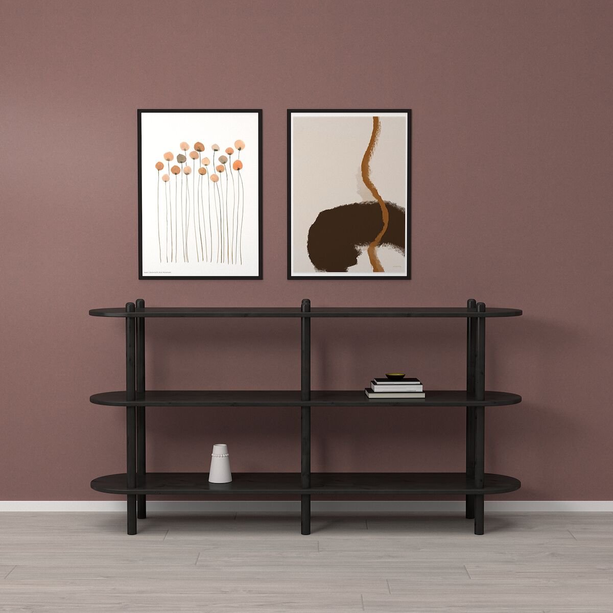 Askel avohylly 165x35x86 cm hiili