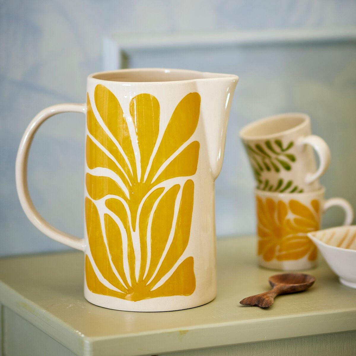 Bloomingville Fauni kannu keltainen