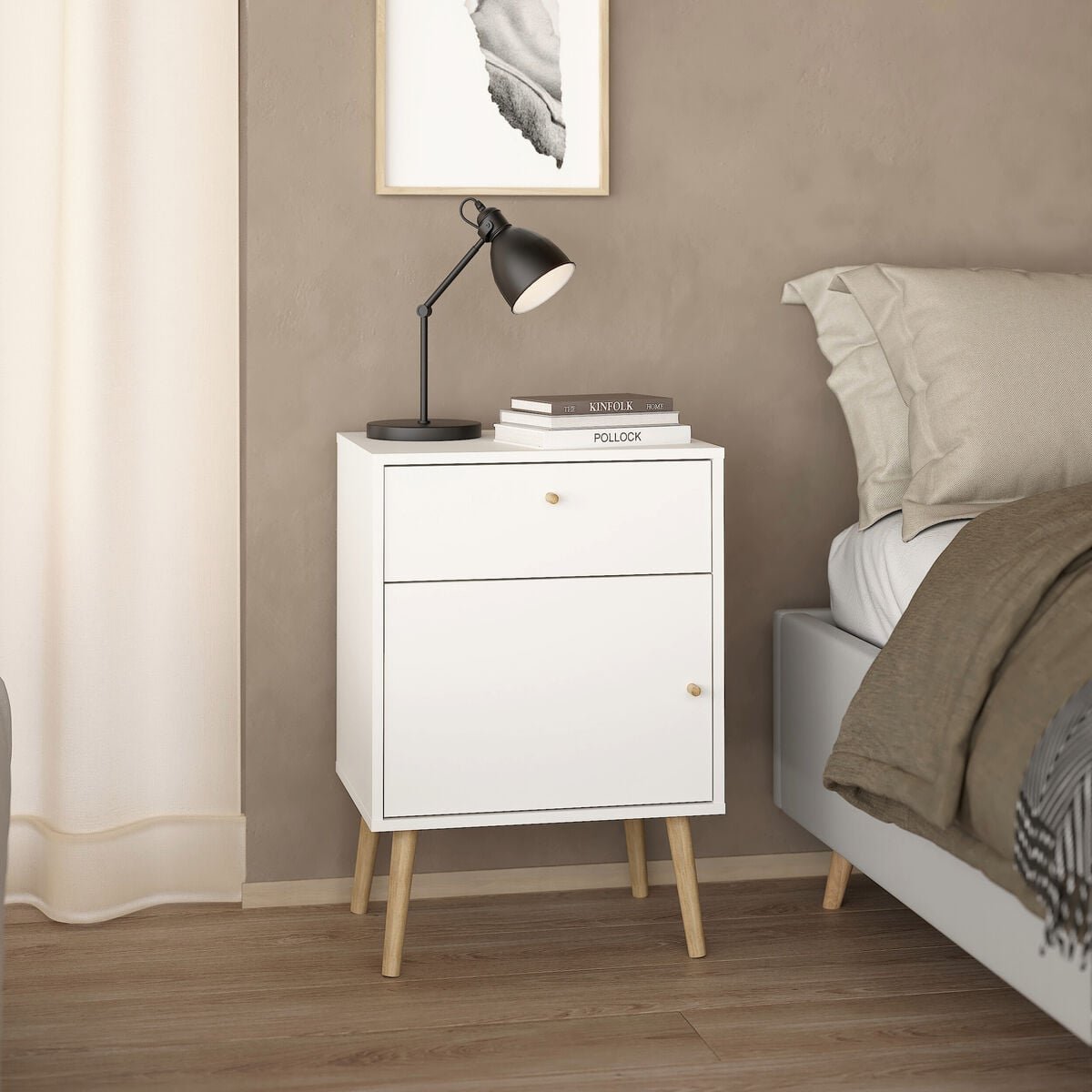 Bodo yöpöytä valkoinen