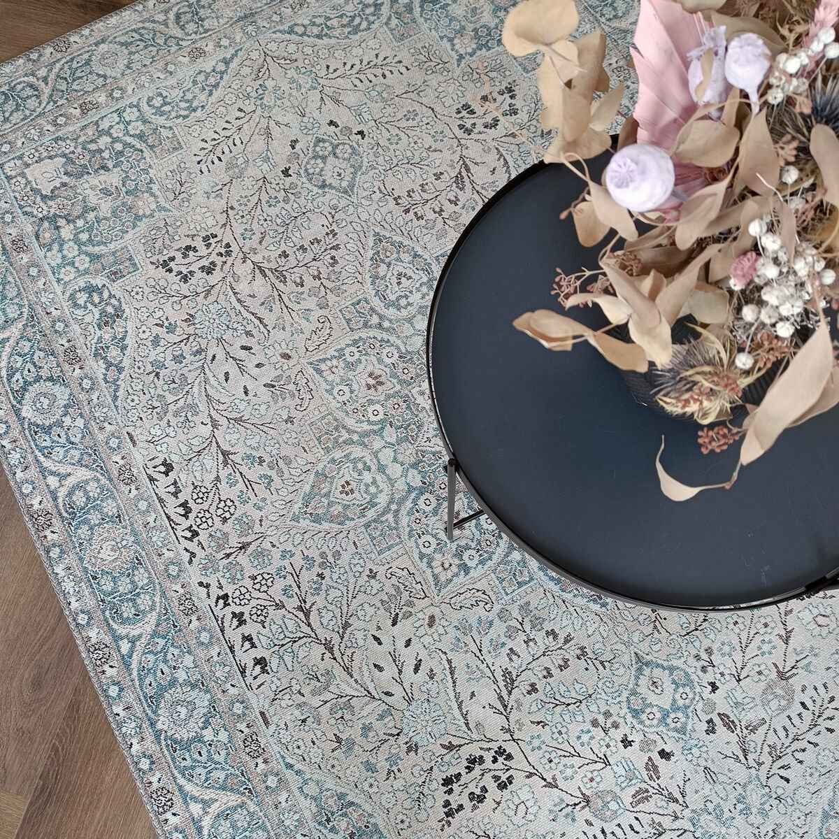 Cecilia matto 80x150 cm beige/sininen