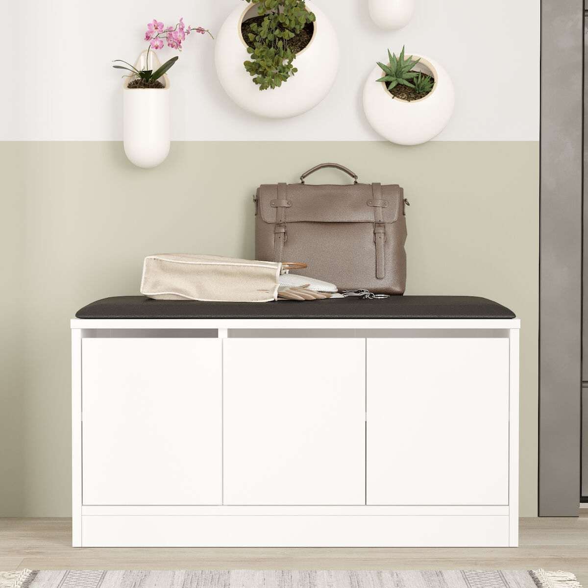 Vivano Cloak kenkäpenkki 90x36x46 cm valkoinen