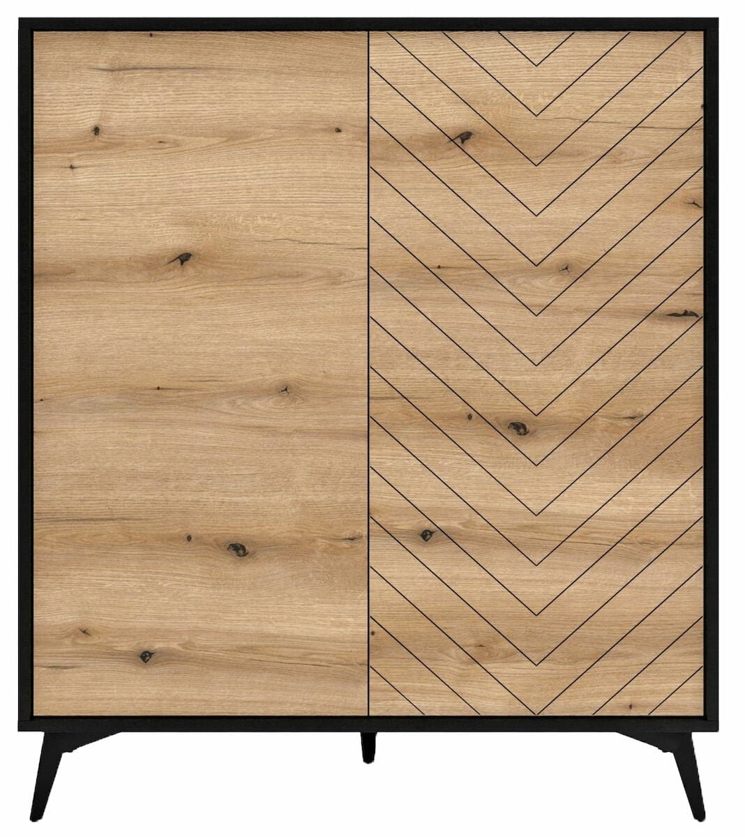 Dumont kaappi 104x39x119 cm tammi/musta