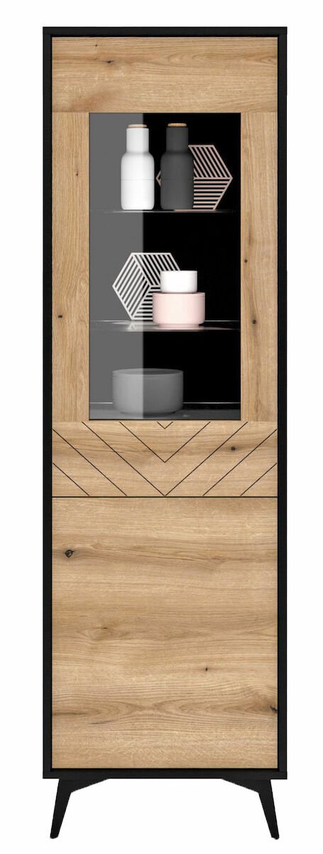 Dumont vitriini 54x39x178 cm tammi/musta