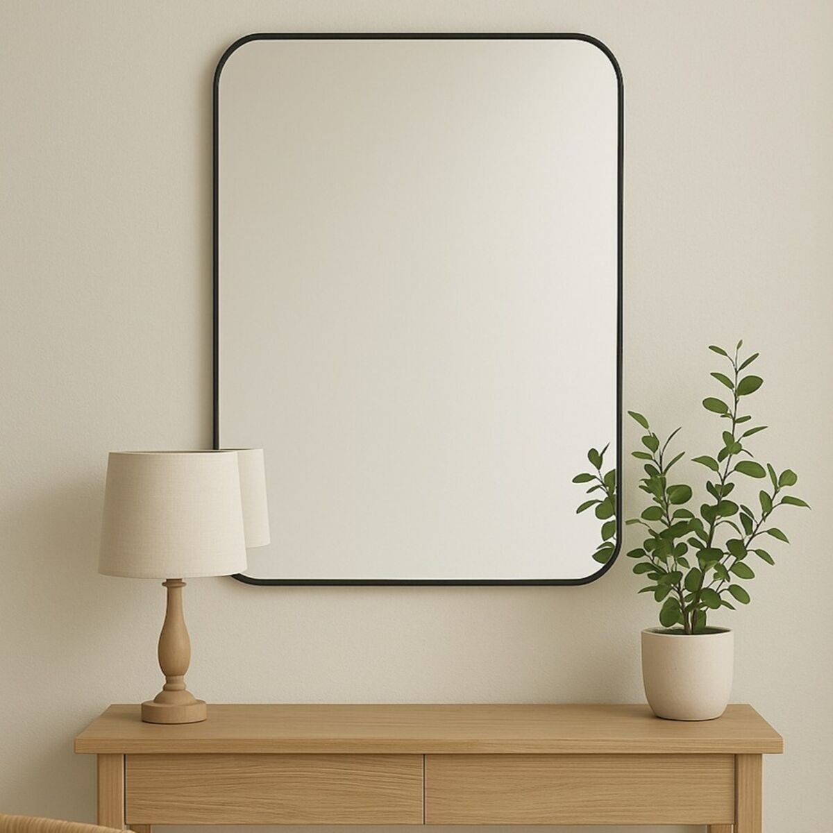 Duon seinäpeili 60x80 cm musta