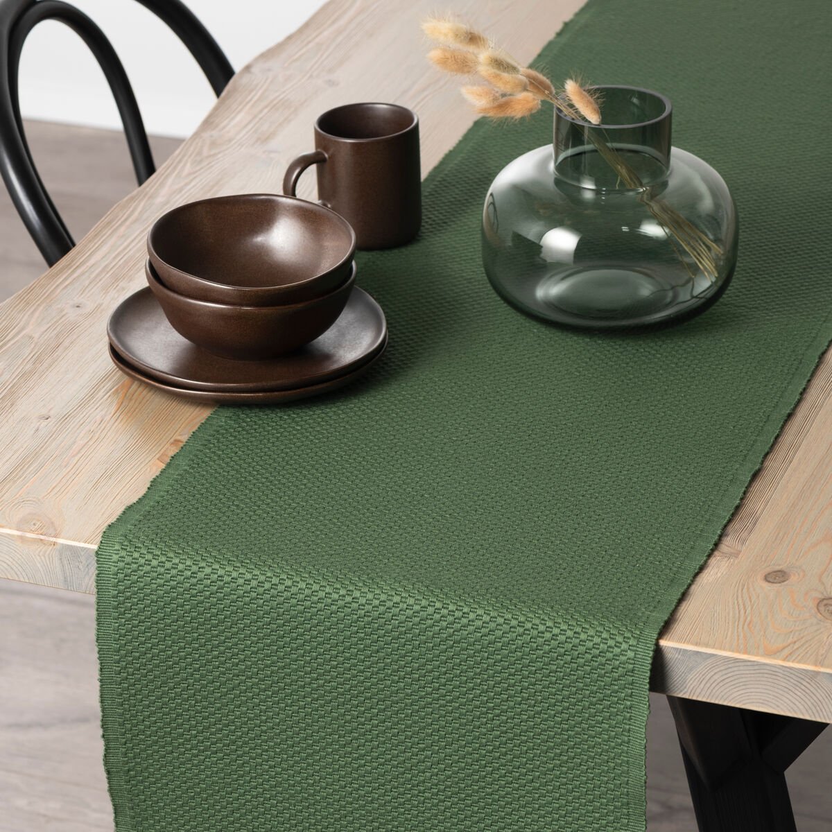 Fanni K SIlva kaitaliina 40x160 cm sammaleenvihreä