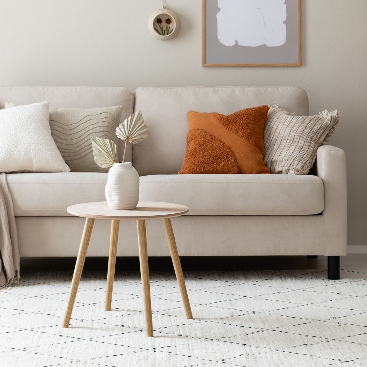 Fanni K Tempo apupöytä Ø 48 cm luonnonväri