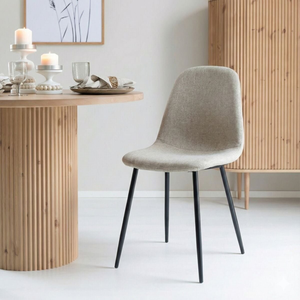 Furia tuoli hiekka UF821-02 , mustat jalat