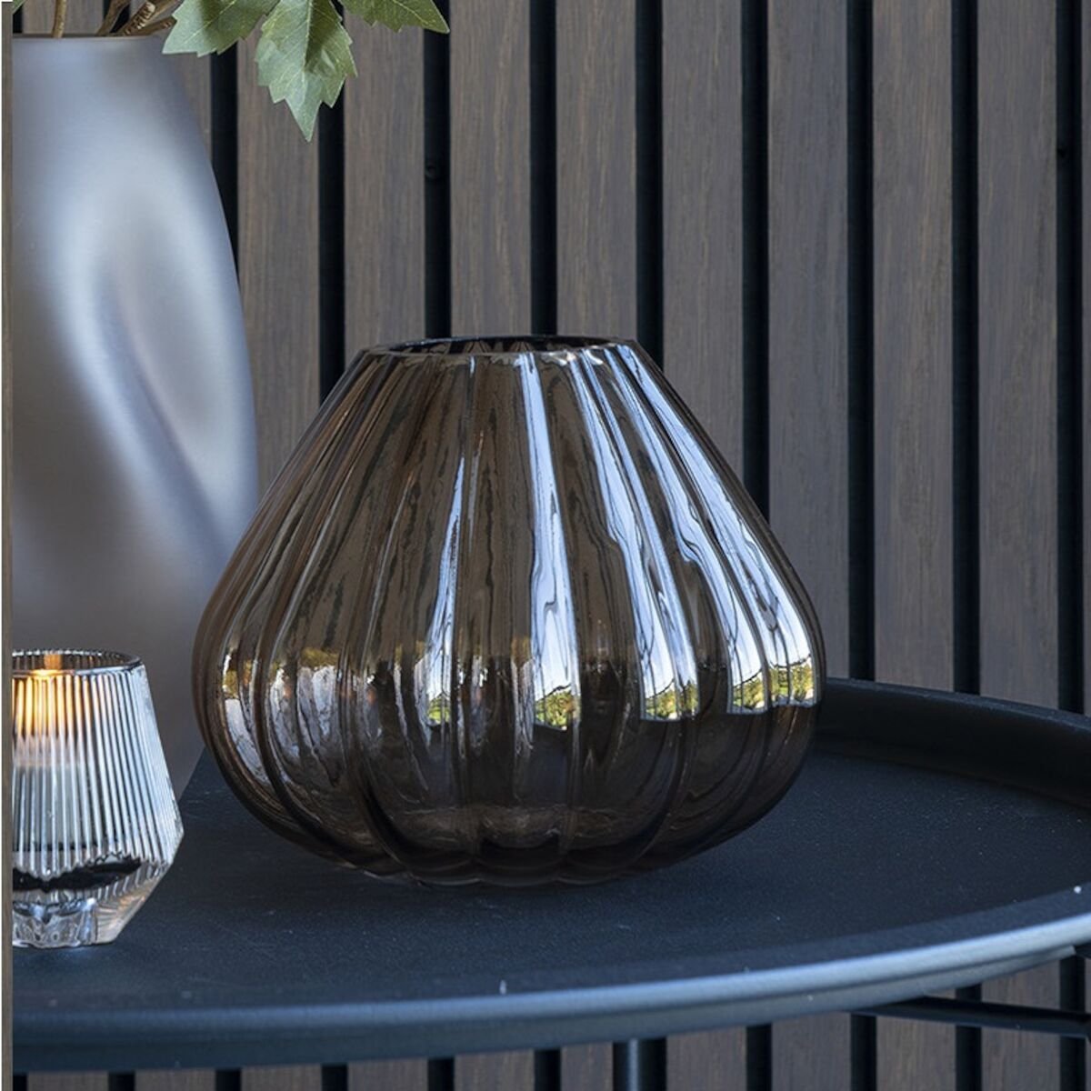 House Nordic lasimaljakko Ø20 cm ruskea