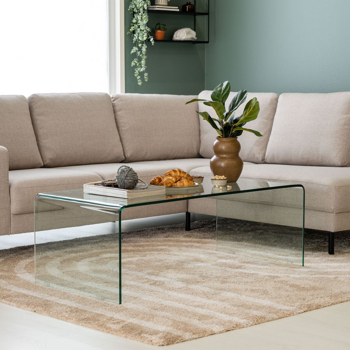 Kide sohvapöytä 120x60 cm kirkas lasi