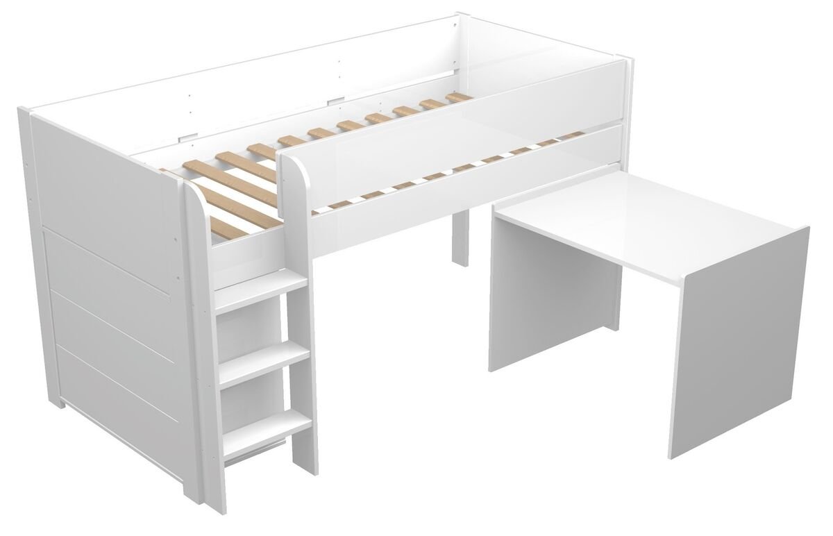 Kiuru kirjoituspöytä pyörillä valkoinen