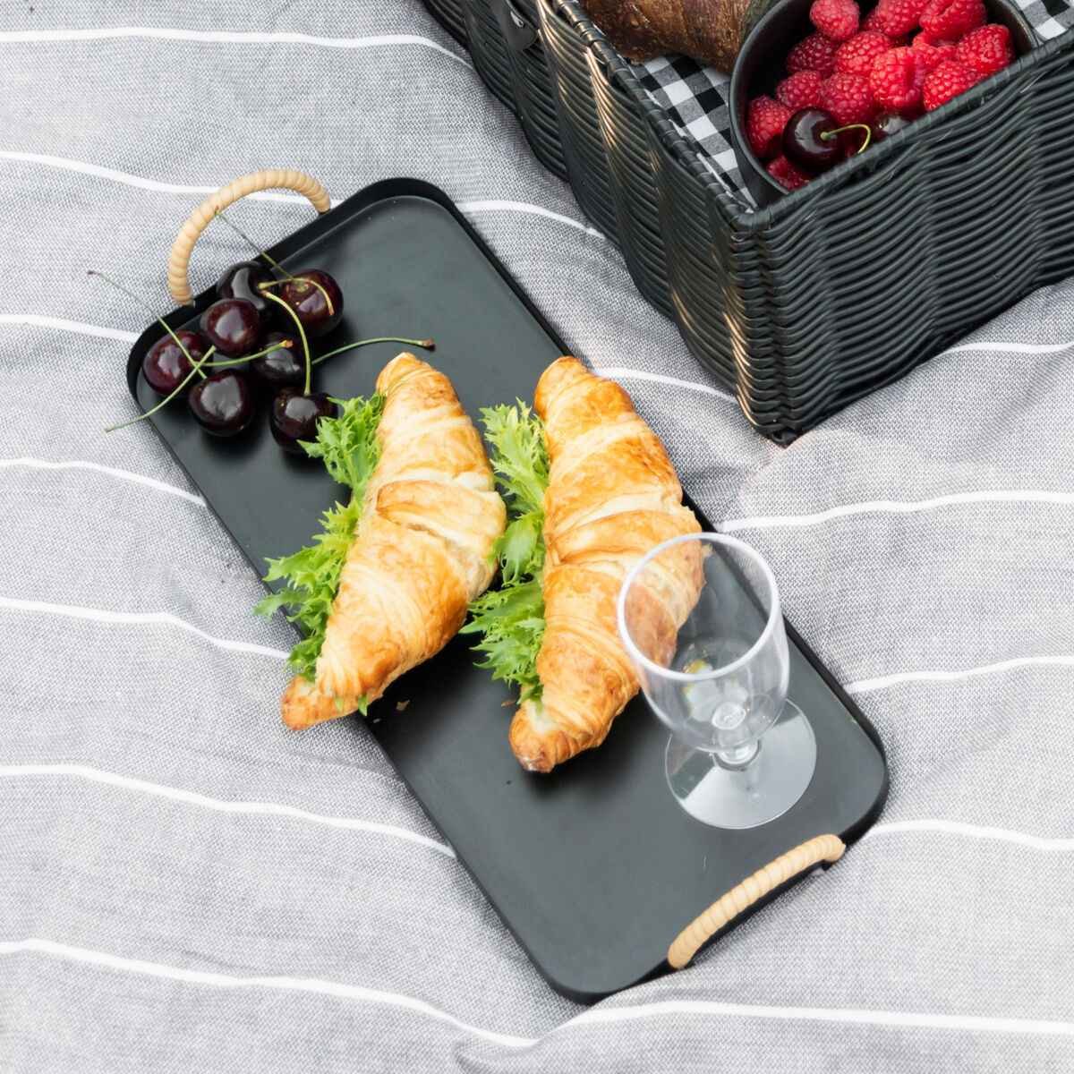 Maku tarjotin 43x17 cm musta/beige