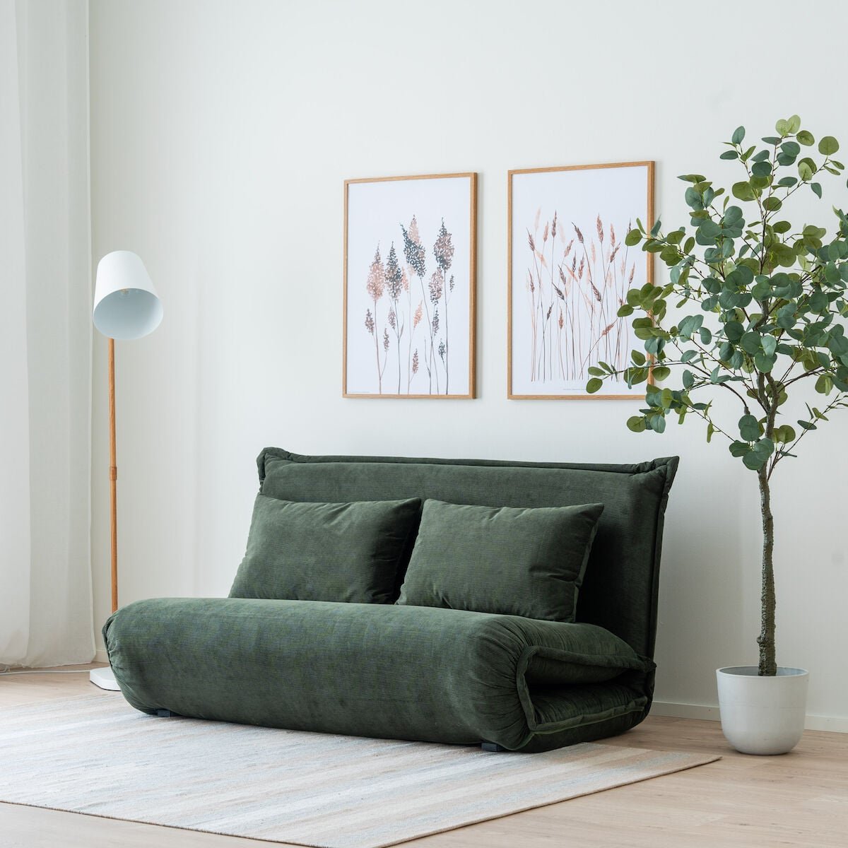 Miska 2-istuttava vuodesohva tummanvihreä Wind 190
