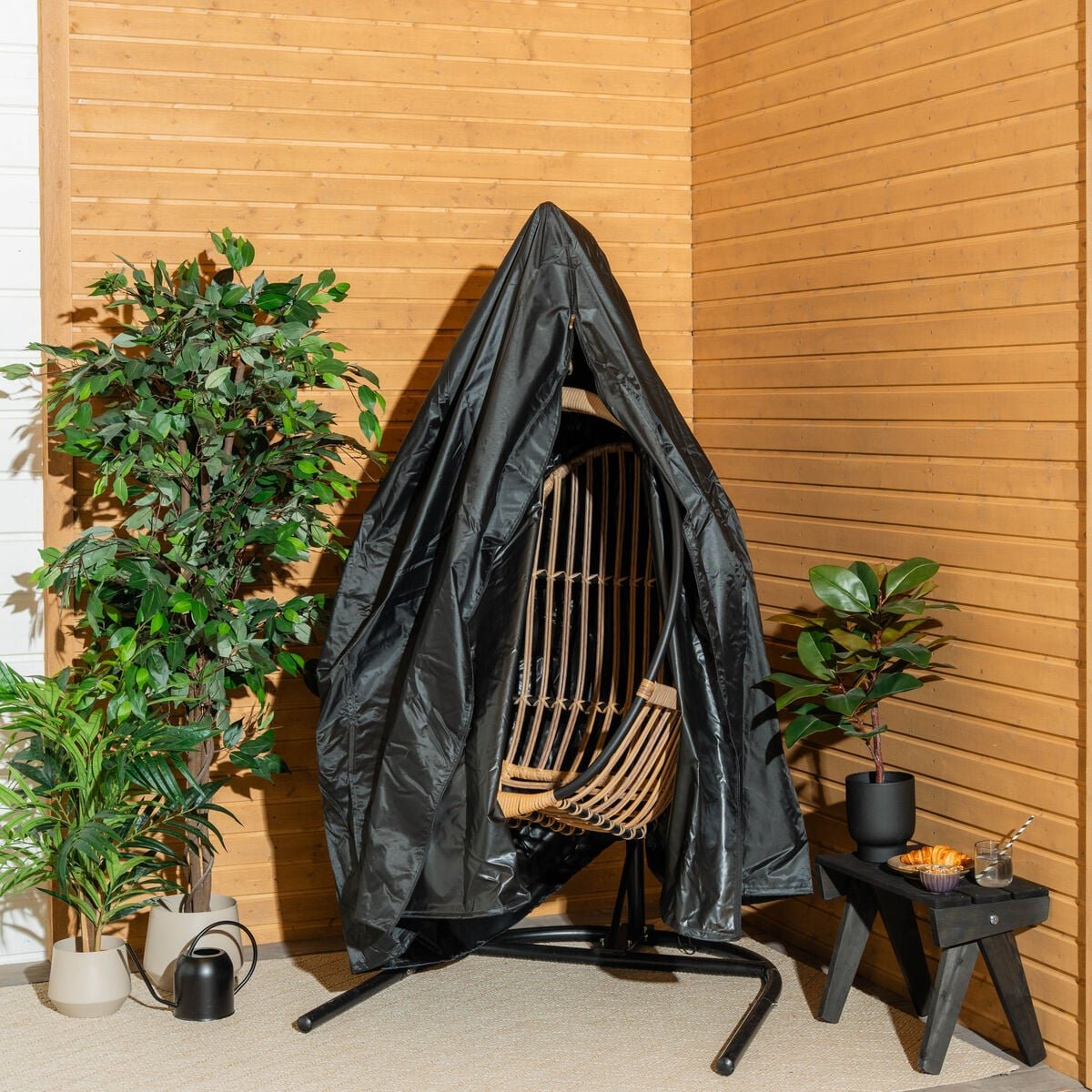 Premium puutarhakalusteiden suojapeite 150x190 cm musta