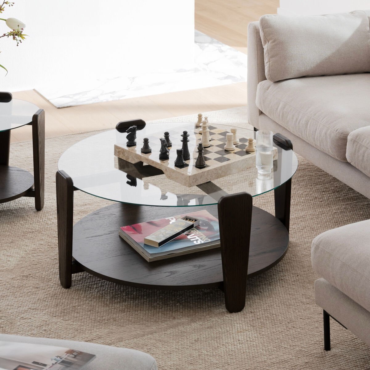 Rowico Home Arran sohvapöytä Ø93 cm ruskea