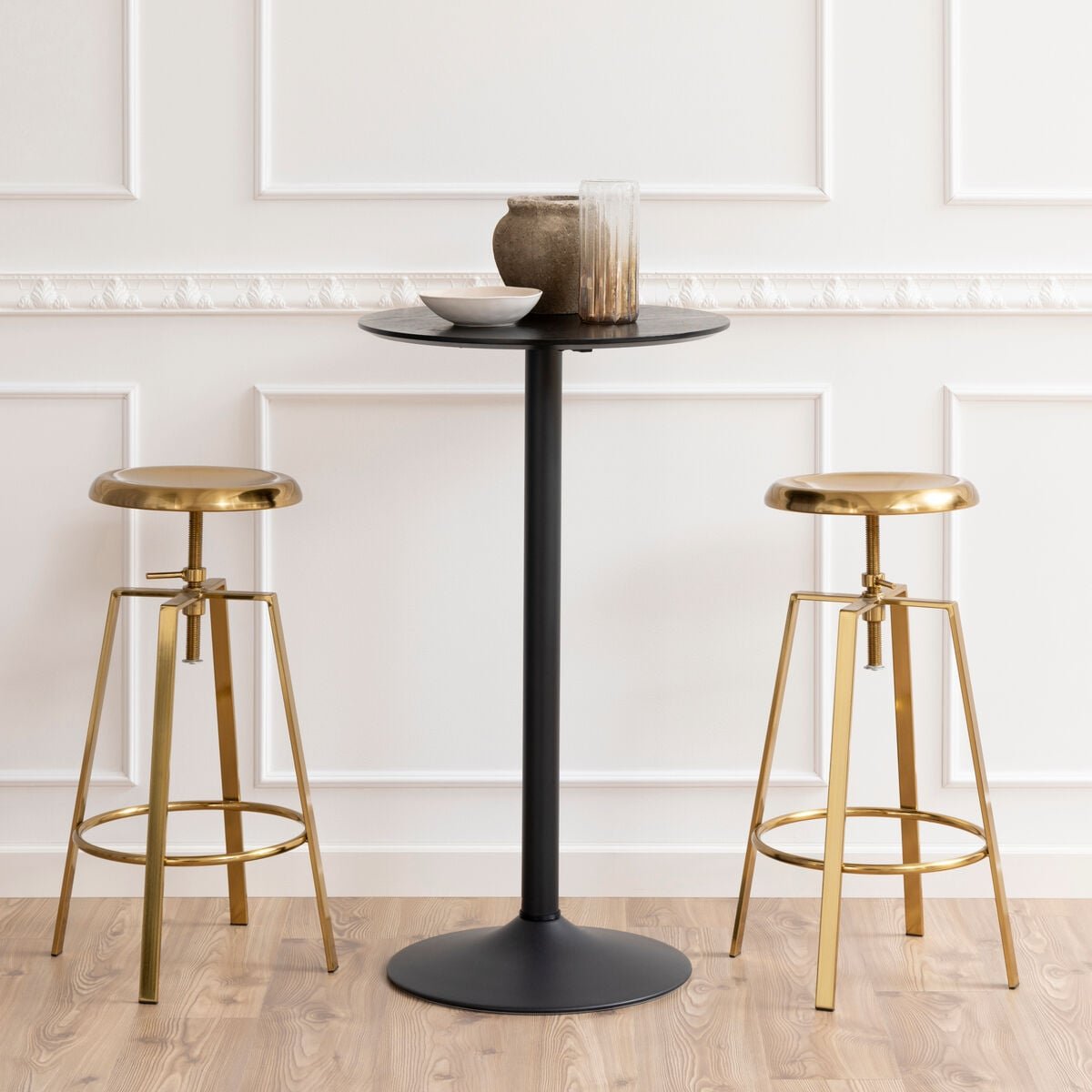 Saini pyöreä baaripöytä Ø60 cm musta