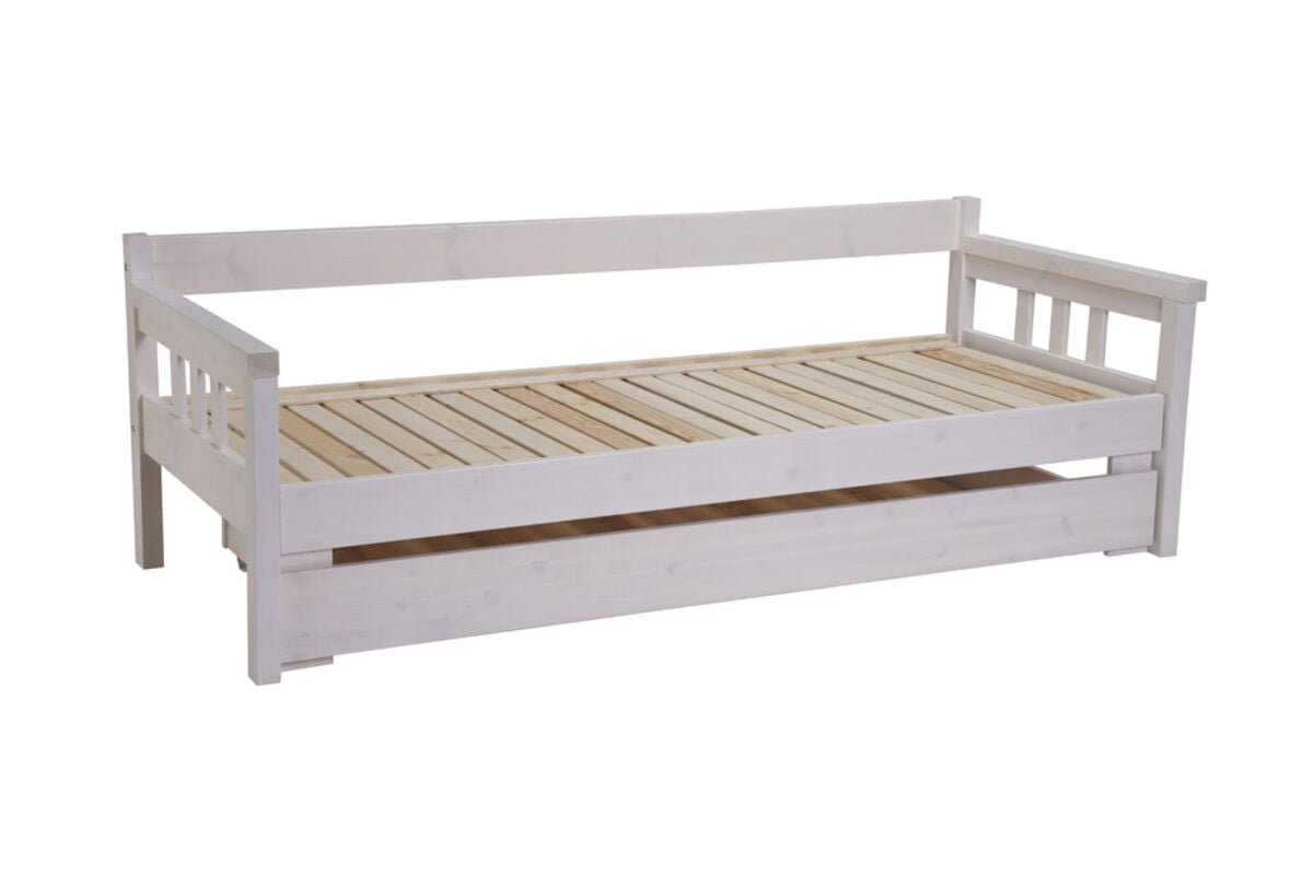 Sami laveri ja vuodevaatelaatikko 3-istuttava, kuultovalkoinen