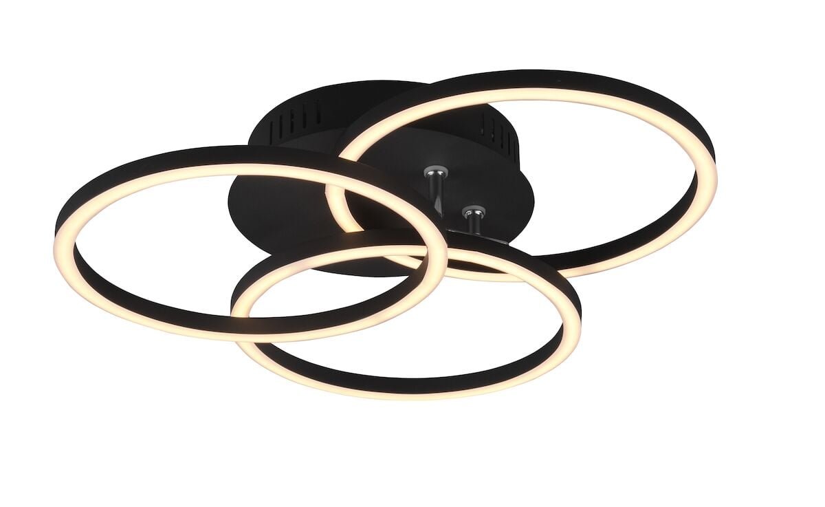 Trio Circle LED kattovalaisin mattamusta
