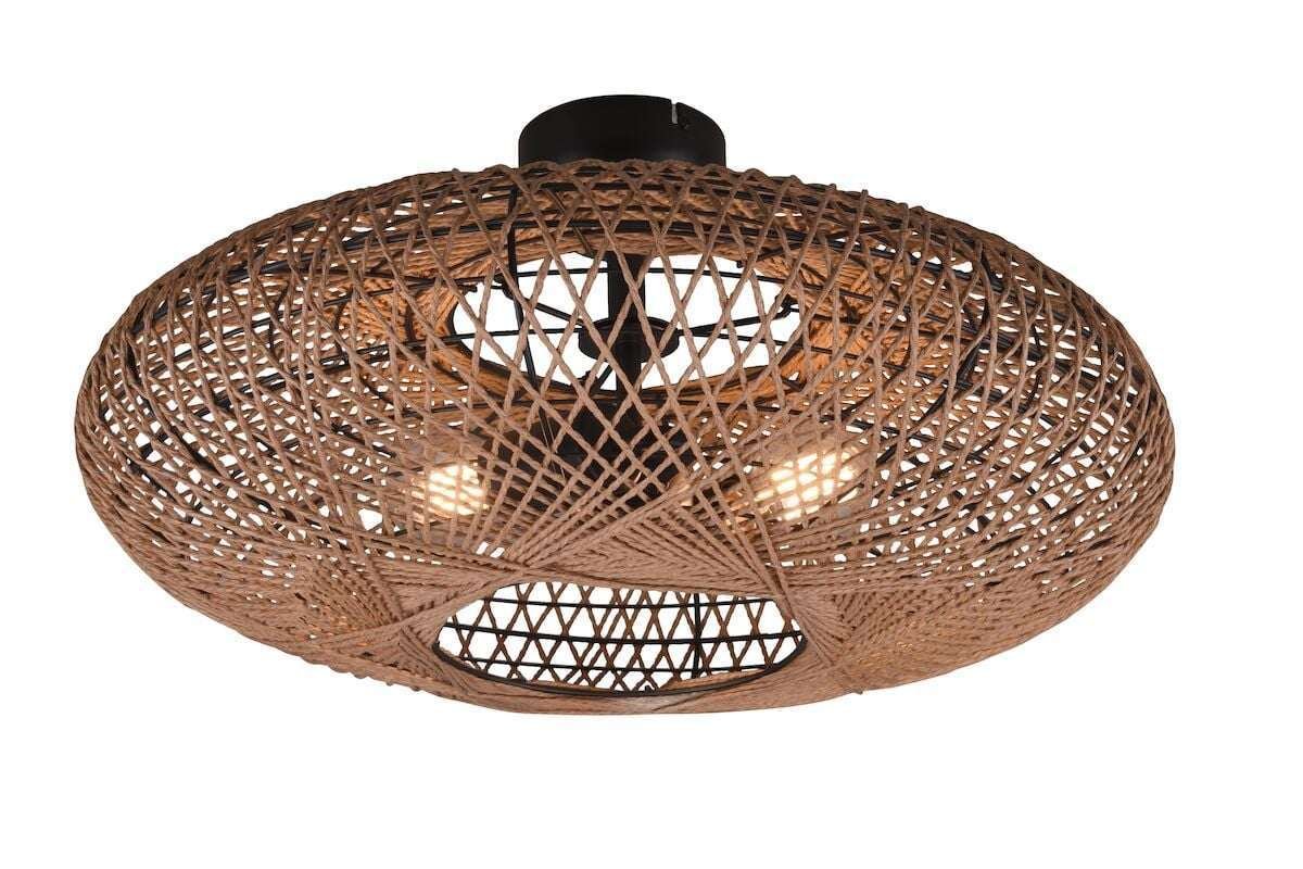 Trio Hedda kattovalaisin 2xE27 mattamusta/sisal