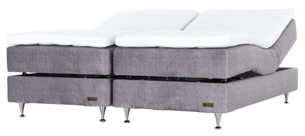 Unia Platina moottorisänky 180 M/L Stylex, shampanja jalat, harmaa Vogue