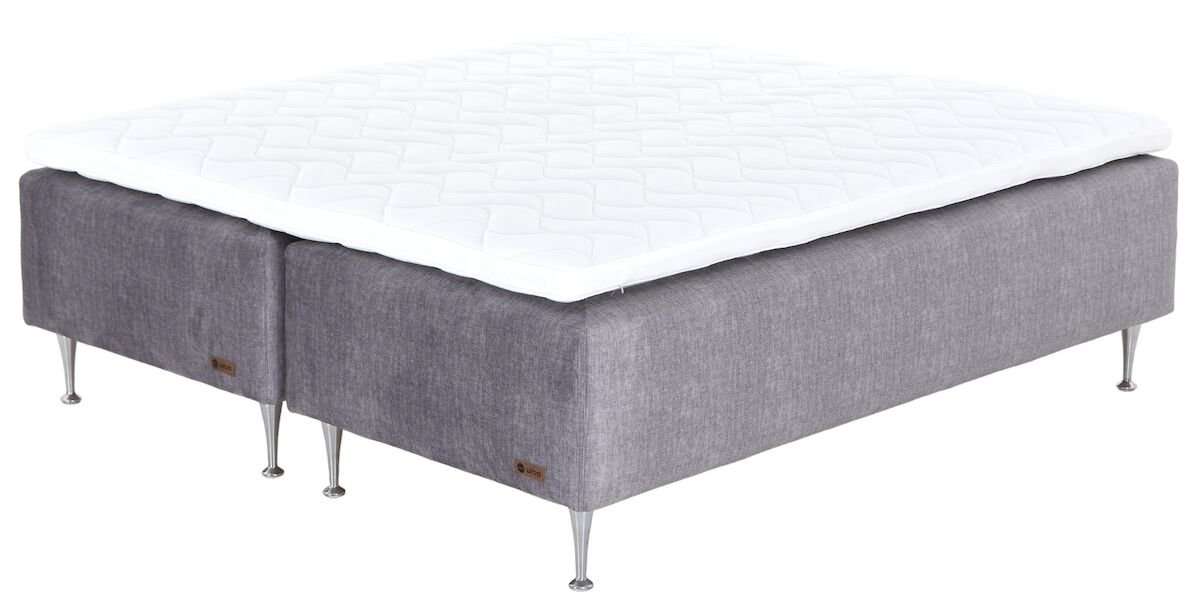 Unia Platina runkopatjasänky 160 L luonnonkumi, shampanja jalat, harmaa Vogue