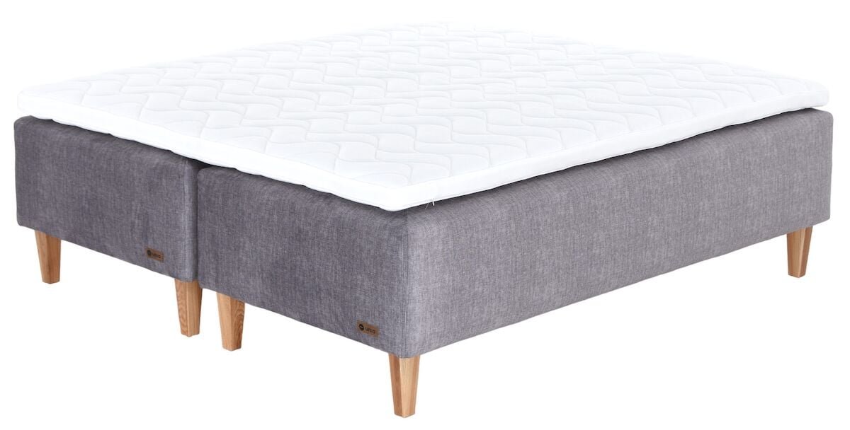 Unia Platina runkopatjasänky 160 XL Stylex, tammi jalat, harmaa Vogue 14