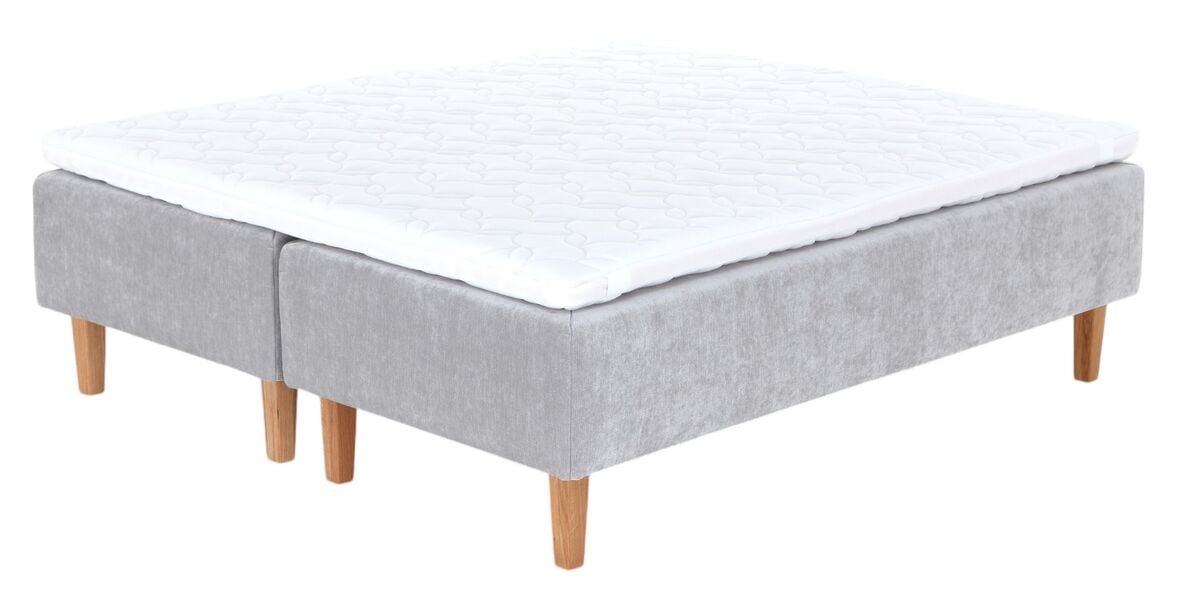 Unia Premium runkopatjasänky M 160x200 Hopea, Pronssi 8cm, Tammi kartio 23cm