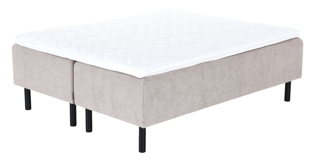 Unia Kulta runkopatjasänky 160x200 XL beige, Unia Pronssi 5cm, Pyöreä musta 23