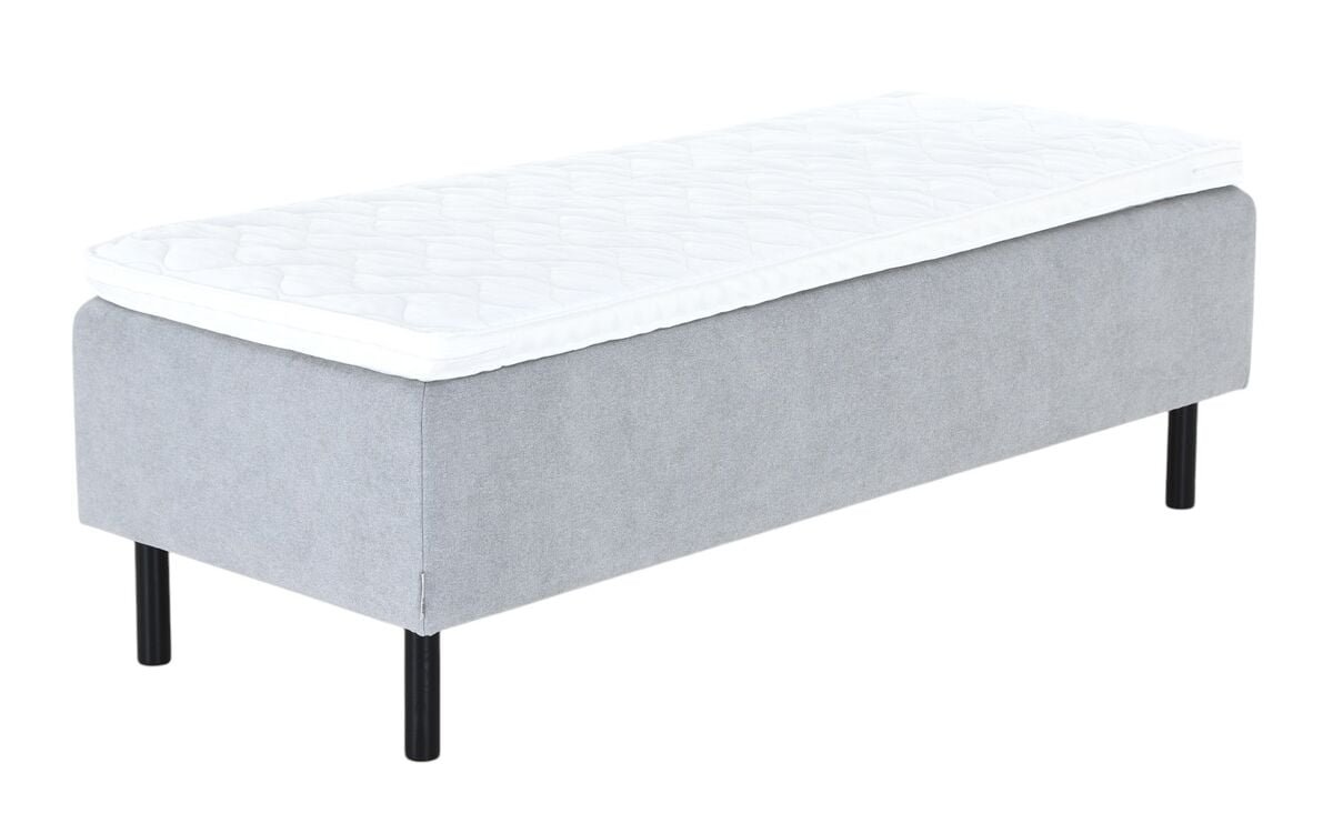 Unia Kulta runkopatjasänky 90x200 XL v.harmaa, Unia Pronssi 5cm, Pyöreä musta