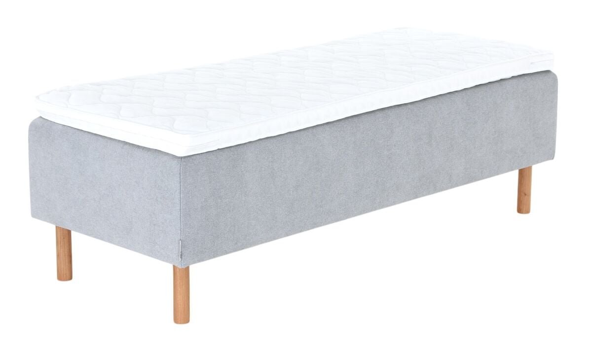 Unia Kulta runkopatjasänky 90x200 XL v.harmaa, Unia Pronssi 5cm, Pyöreä öljytt