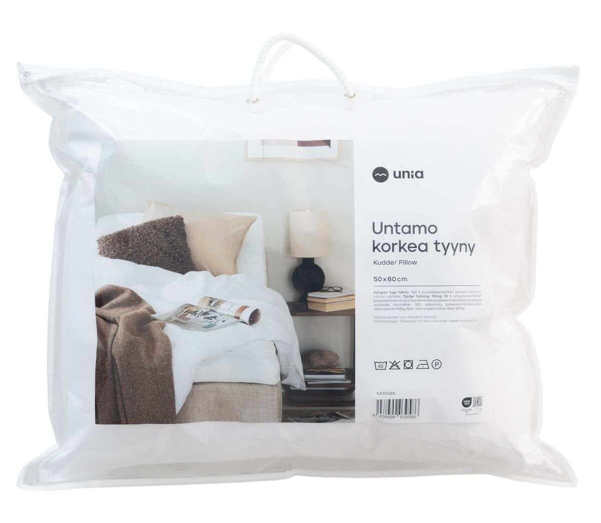 Unia Untamo untuvankaltainen korkea tyyny 50x60 cm