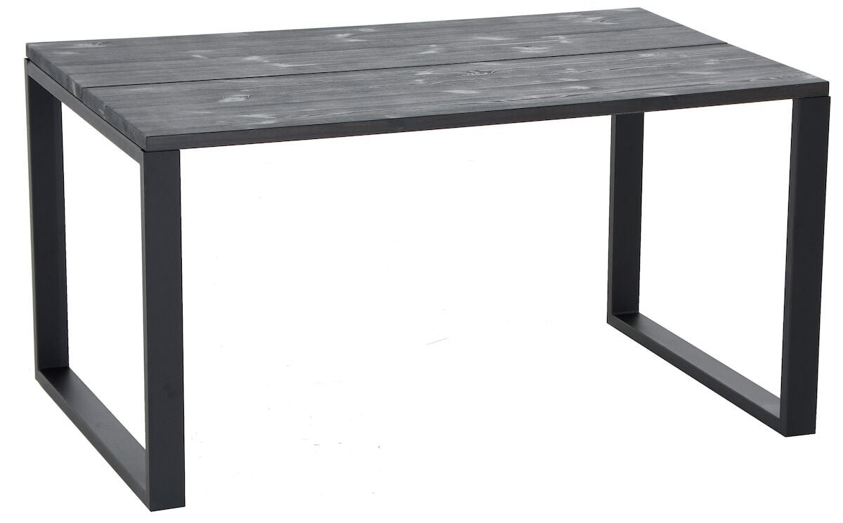 Honka lankkupöytä metallijaloilla 140x90 musta/musta