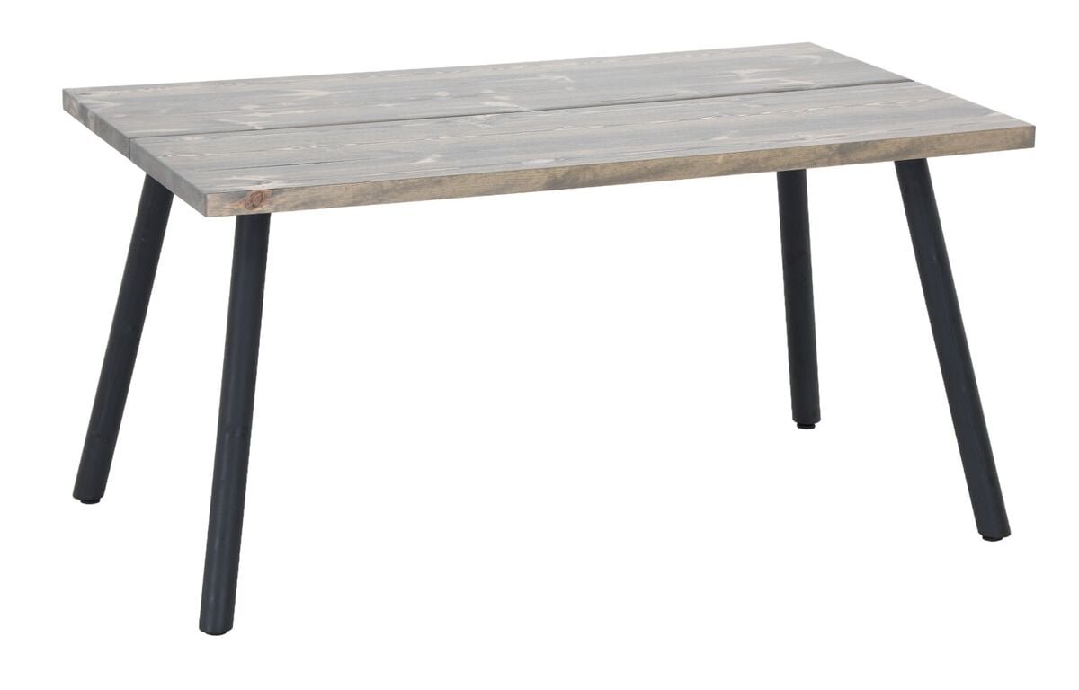 Lina lankkupöytä 150x90 cm savunharmaa/musta