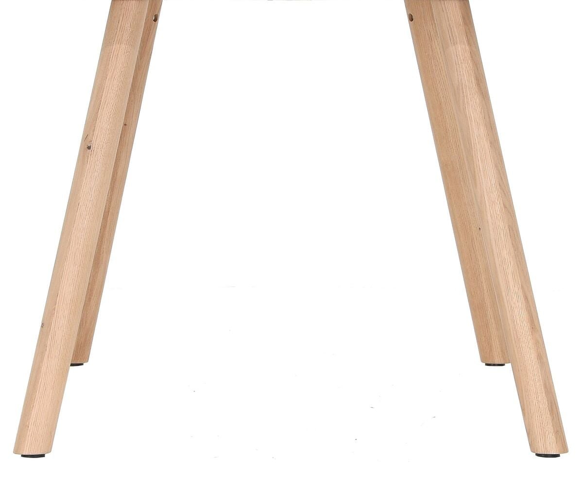 Ruokapöydän pyöreät jalat lakattu tammi