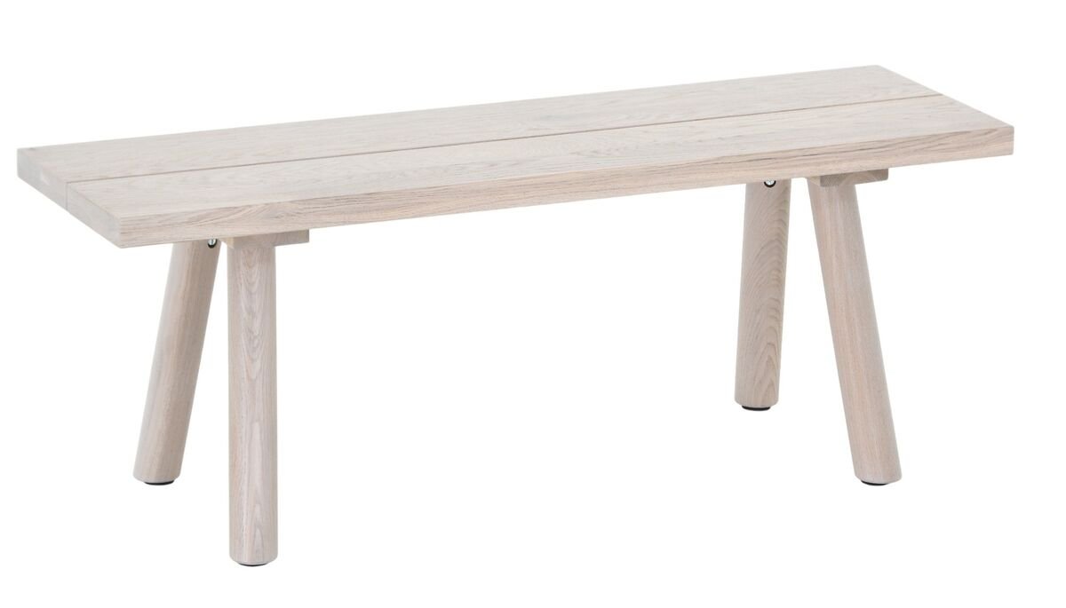 Veini tammi penkki 115x35,5 cm valkolakattu tammi