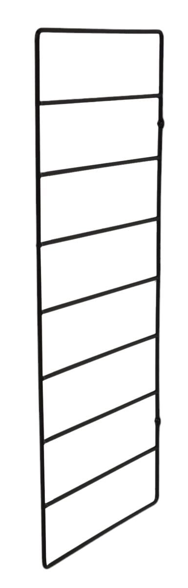 Wire hyllykiinnike 30x70 cm musta 2-laatuinen