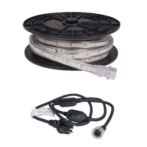 LED-nauha / Työvalo AGGE 230V - 1500 lm/m, 10 m, Nauha virtajohdolla (3000K)
