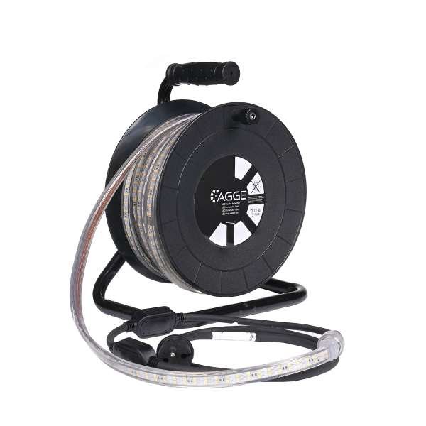 LED-nauha / Työvalo AGGE 230V - 1500 lm/m, 15 m - Kela, Nauha virtajohdolla