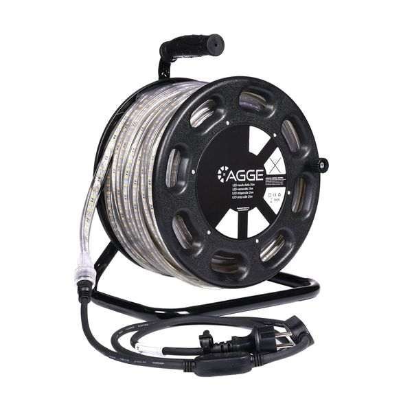 LED-nauha / Työvalo AGGE 230V - 1500 lm/m, 25 m - Kela, Nauha virtajohdolla (3000K)